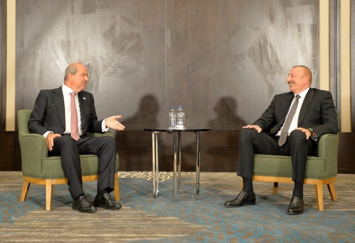 Ilham Aliyev - Ersin Tatar meeting disturbed Greek Cypriots #1