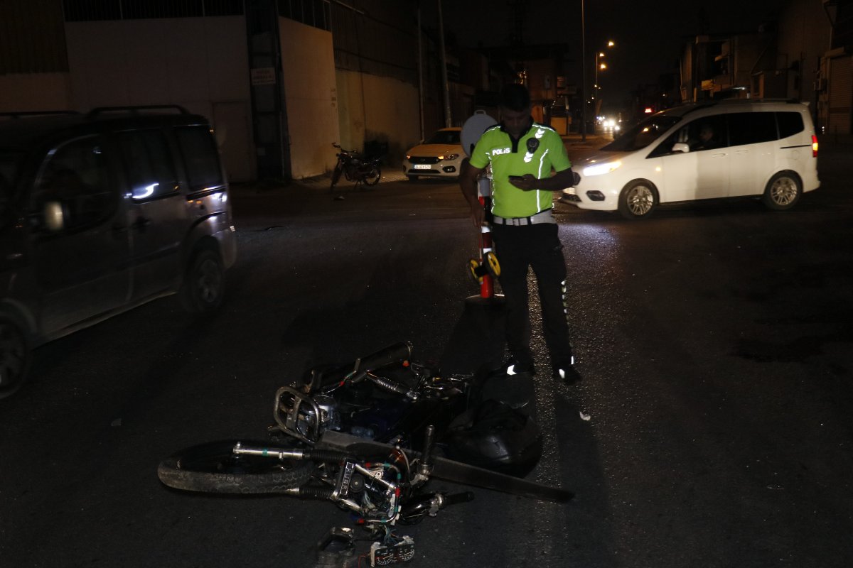 Adana daki kazada motosiklet sürücüsü öldü #1