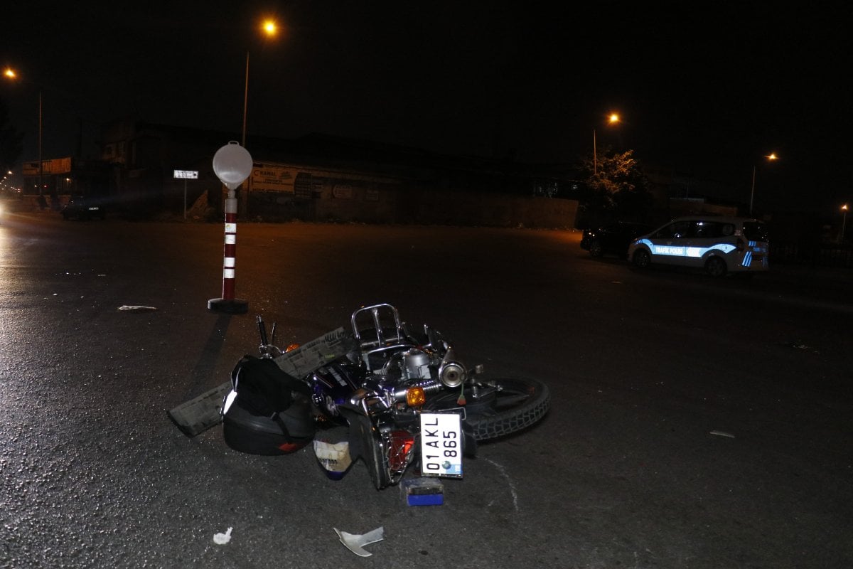 Adana daki kazada motosiklet sürücüsü öldü #2
