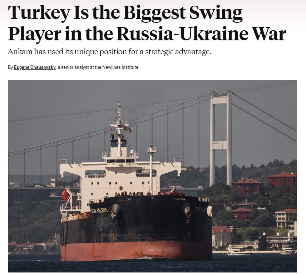 Foreign Policy: Turkey lectures the West on Russia #2