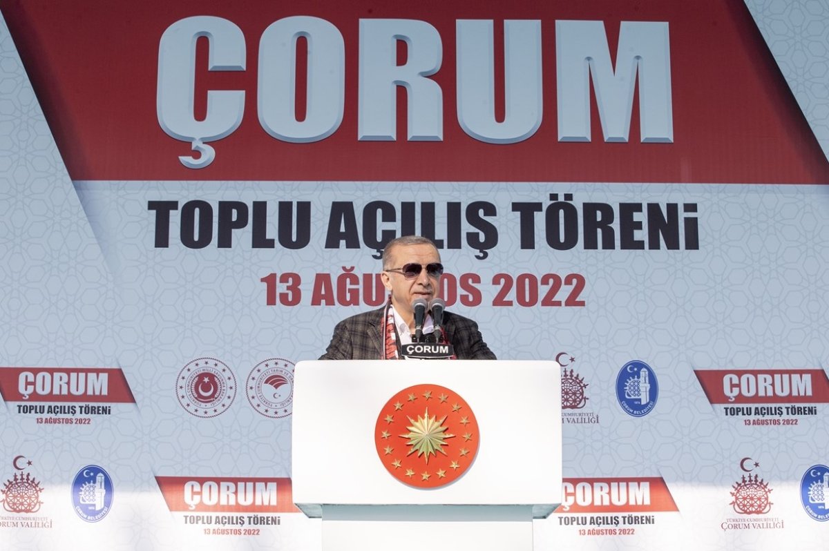 Cumhurbaşkanı Erdoğan a Çorum da coşkulu karşılama #9