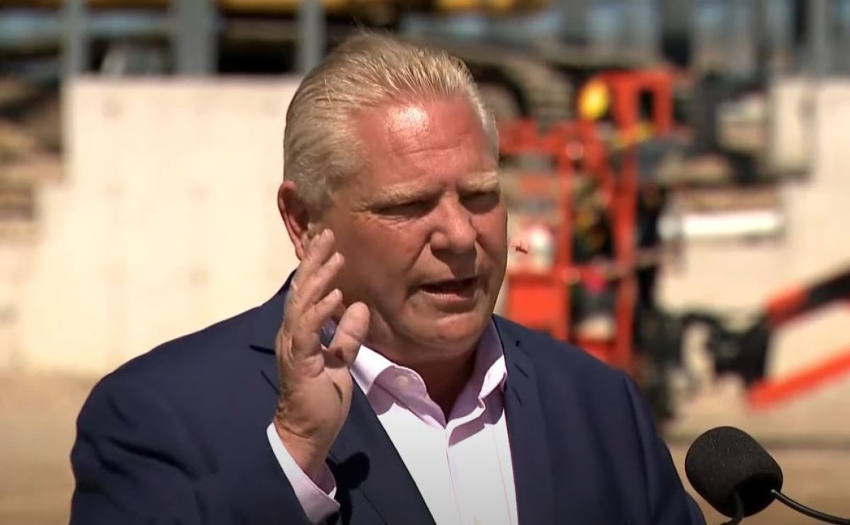 Ontario Prime Minister Ford chews on a bee while talking #1