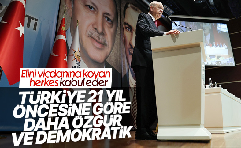 Cumhurbaşkanı Erdoğan: Bugünün Türkiye'si 21 yıl öncesine kadar daha özgür, daha demokratiktir