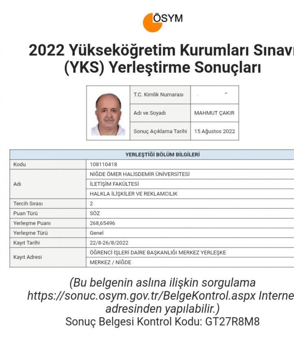 Niğde de iki torun sahibi çift, aynı üniversitenin aynı bölümüne yerleşti #6