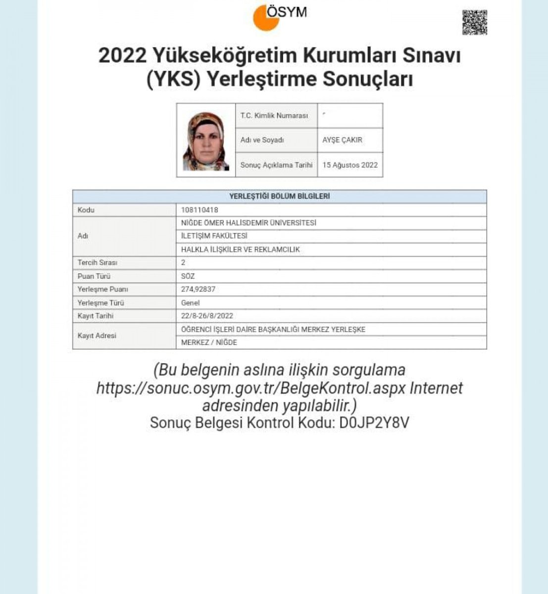 Niğde de iki torun sahibi çift, aynı üniversitenin aynı bölümüne yerleşti #5