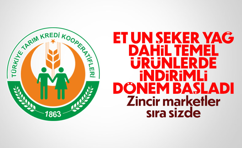 Tarım Kredi Kooperatifi marketlerinde indirim dönemi başlıyor