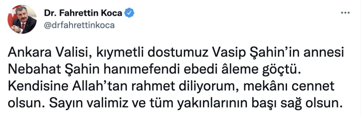 Ankara Valisi Vasip Şahin in acı günü #1
