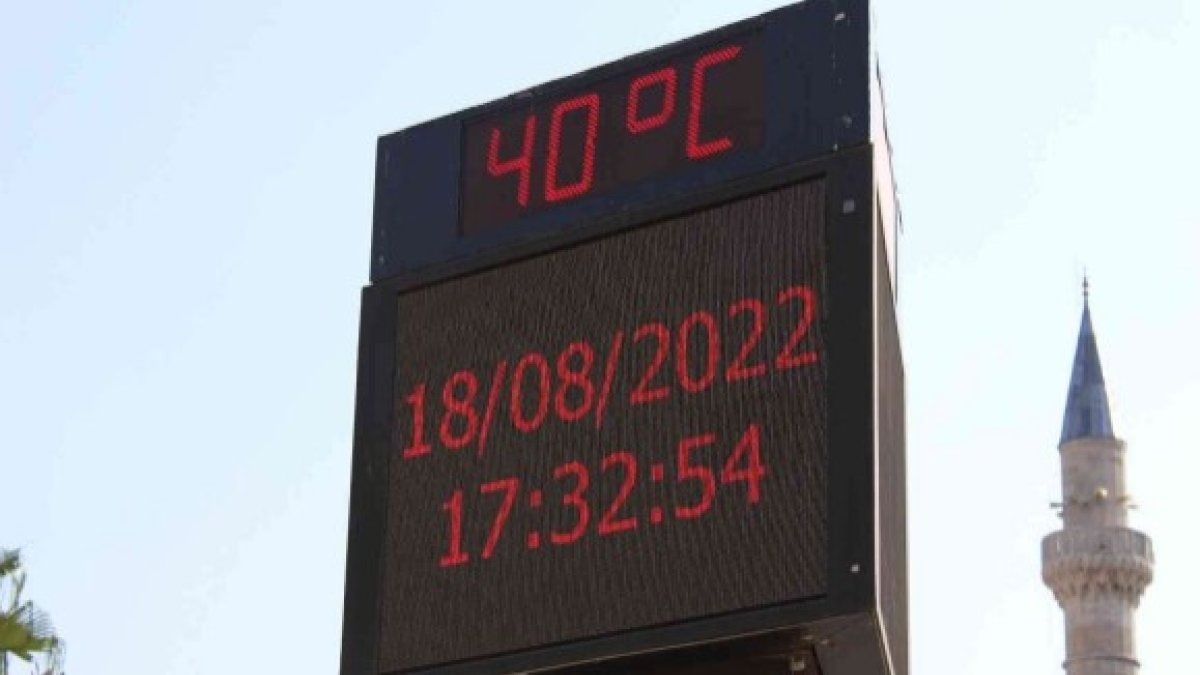 Aydın’da akşam üzeri sıcaklık 40 dereceye ulaştı