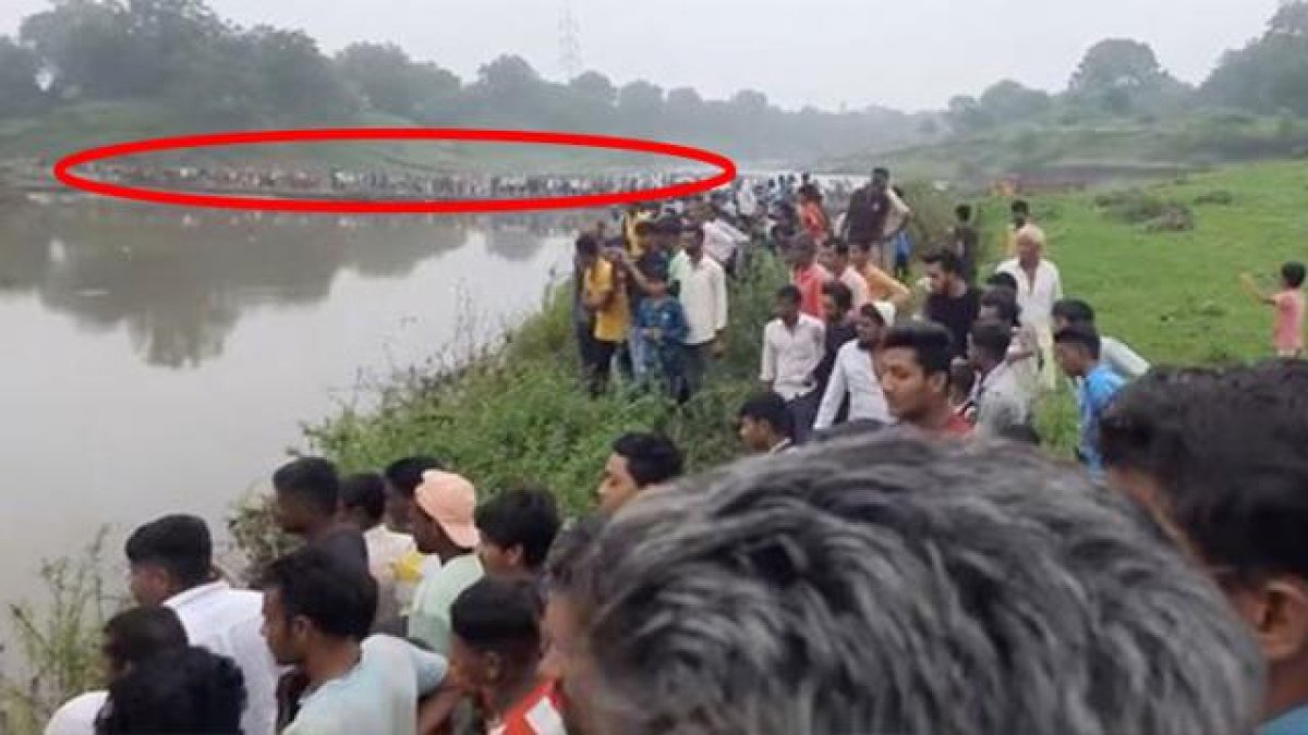 Blood-curdling event in India: A crocodile ate the person who fell into the river #1