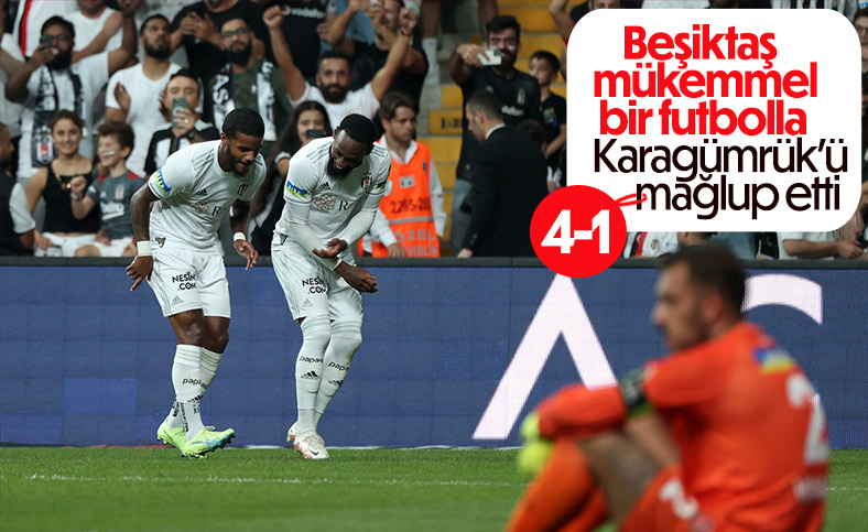 Beşiktaş evinde Fatih Karagümrük'ü rahat yendi