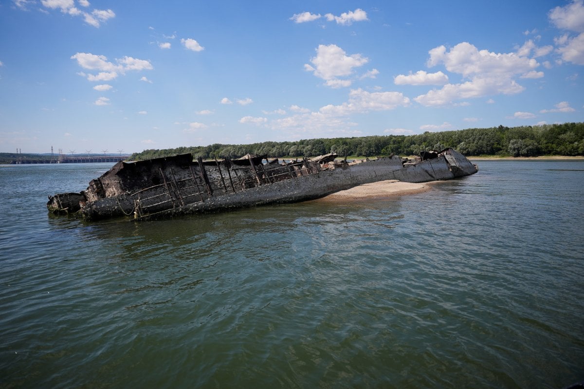 Drought exposes sunken warships in Danube #5