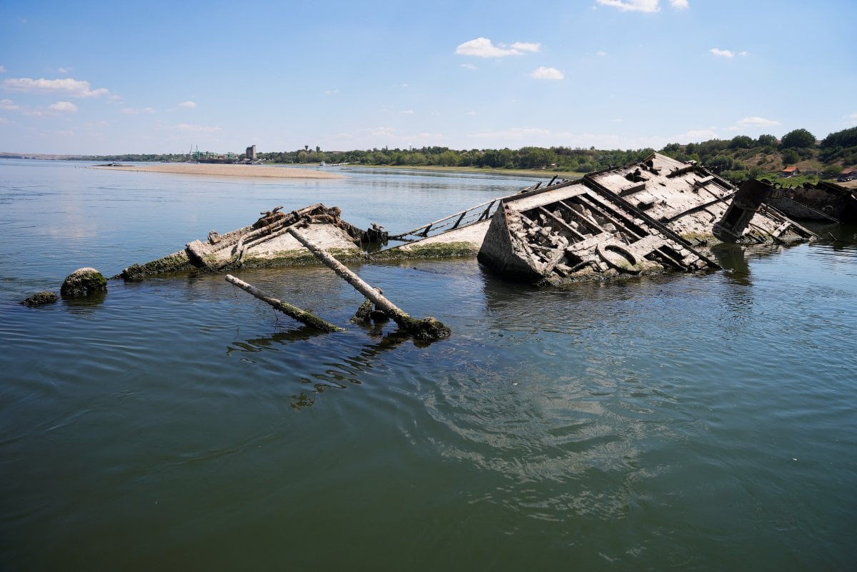 Drought exposes sunken warships in Danube #8