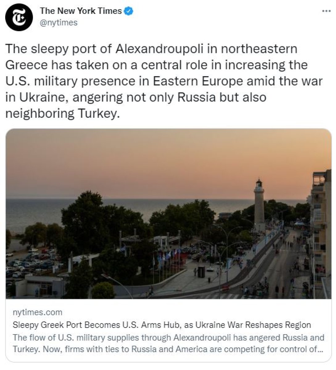 New York Times: Yunan limanı Dedeağaç, ABD silah merkezine dönüştü #1