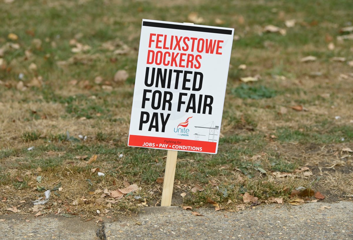 Port of Felixstowe in England, scene of strike #4