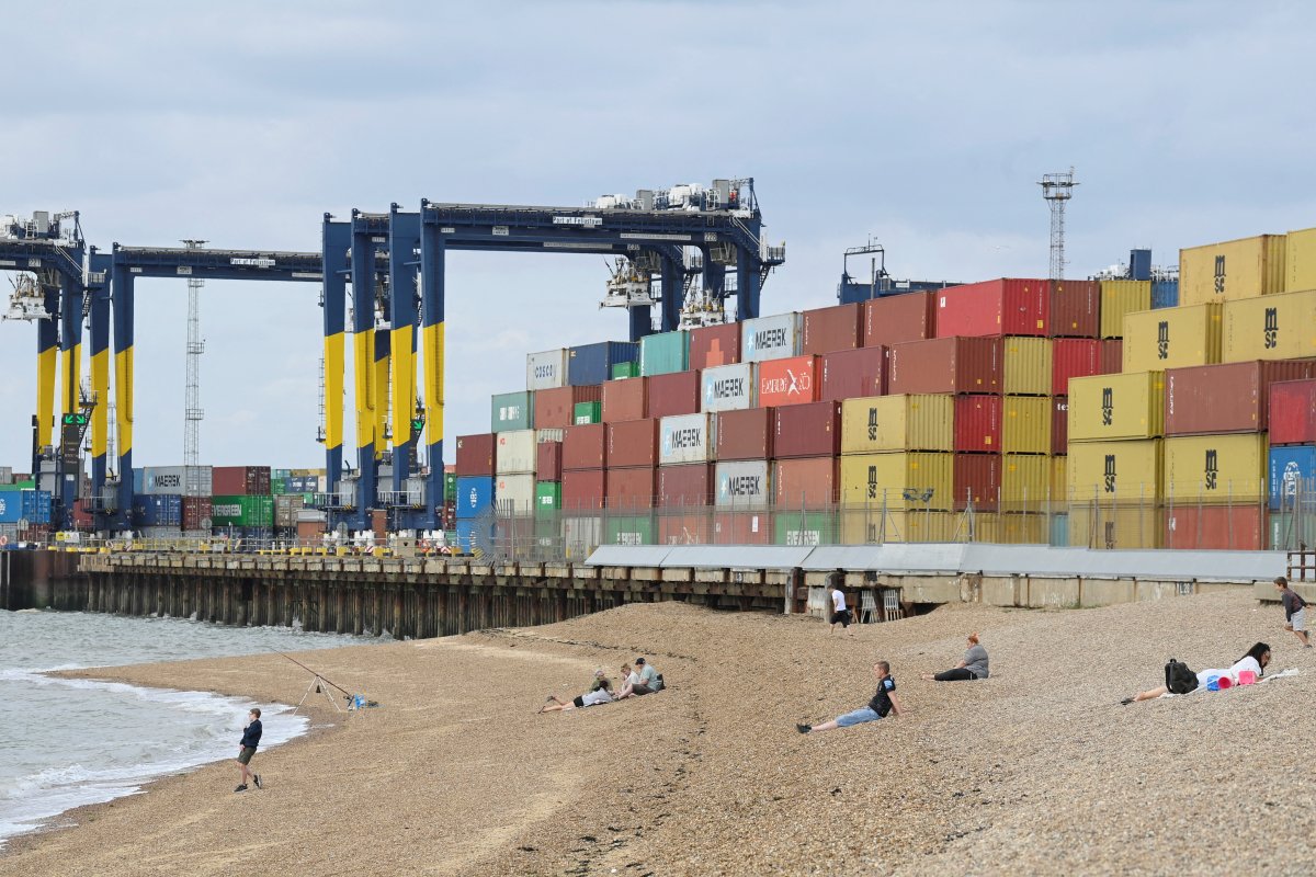 Felixstowe Harbor in England, scene of strike #9