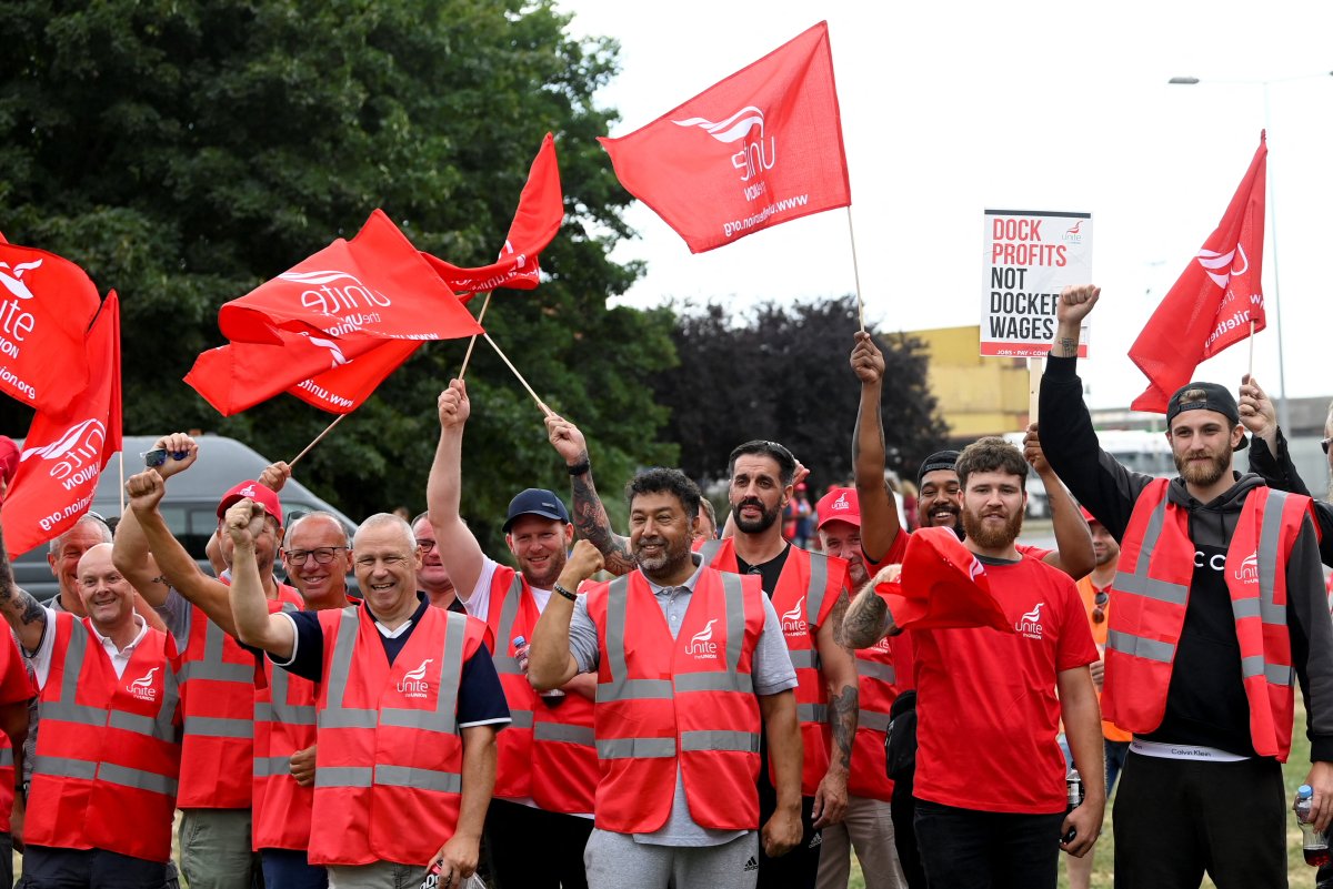 Port of Felixstowe in England, scene of strike #5