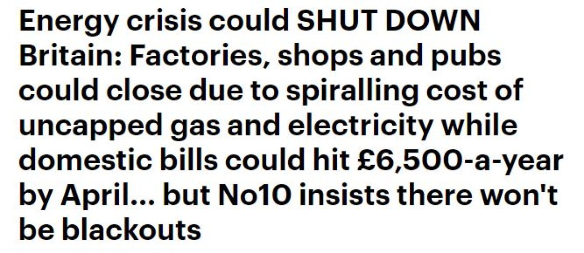 Rising energy costs in the UK could close factories and shops #2