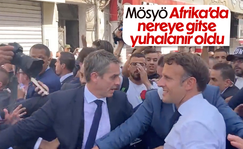 Emmanuel Macron Cezayir'de protesto edildi