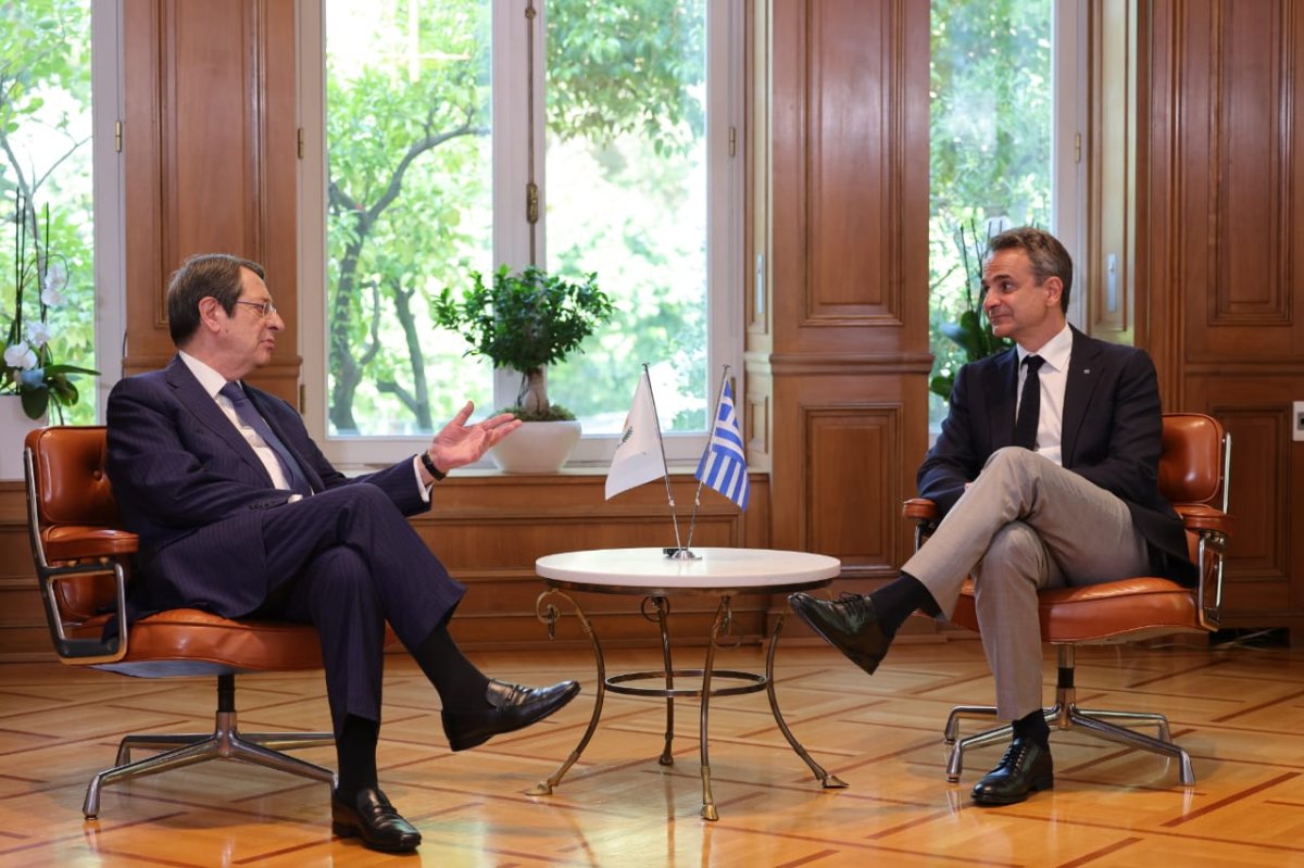 Anti-Turkey message from Nikos Anastasiadis meeting with Kiryakos Mitsotakis #2