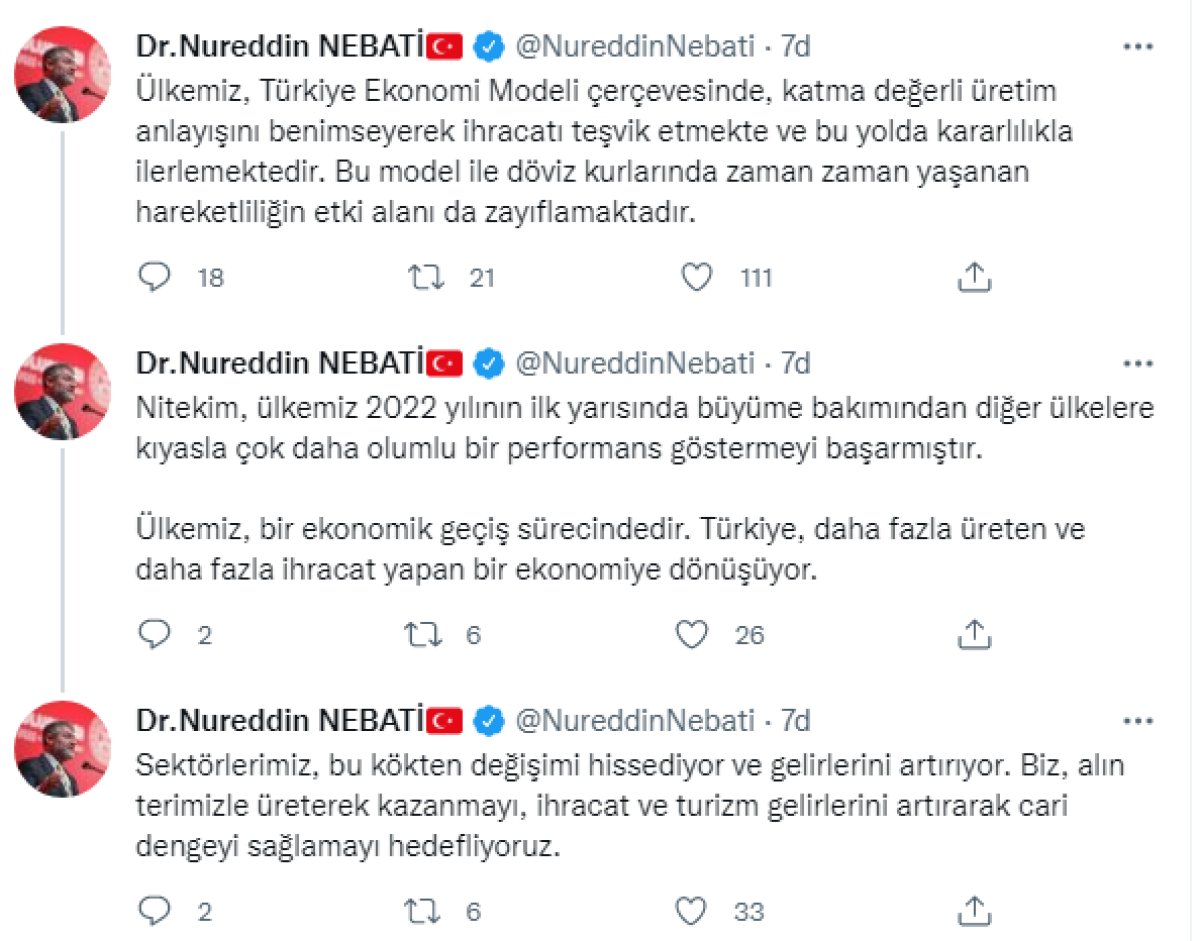 Nureddin Nebati, Türkiye ekonomisini değerlendirdi #1