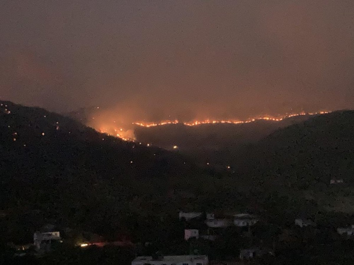 Mersin de orman yangını: 110 ev tahliye edildi #1