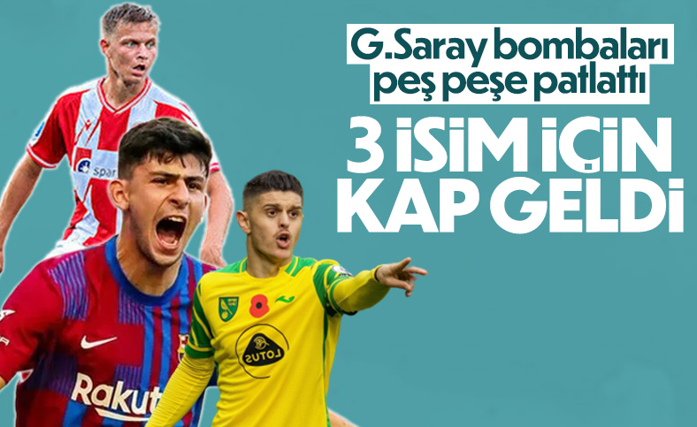 Galatasaray 3 transferi birden açıkladı