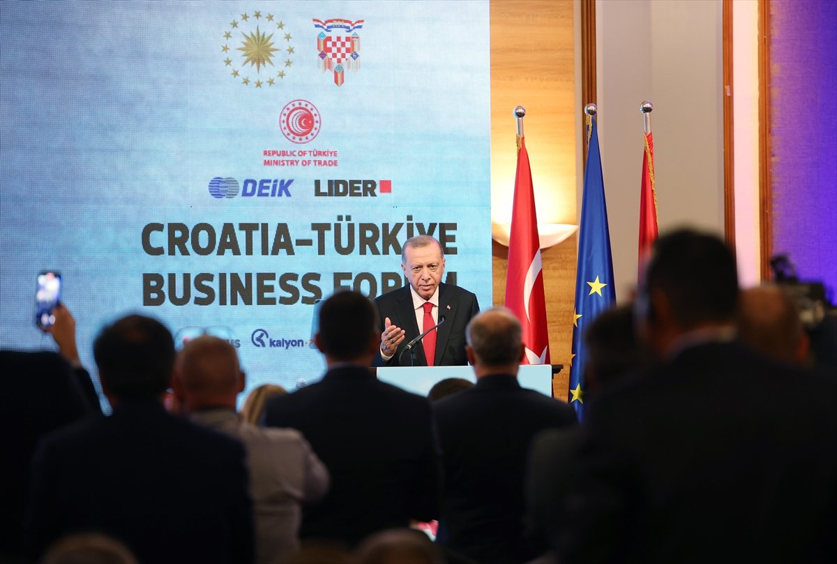 Cumhurbaşkanı Erdoğan, Türkiye-Hırvatistan İş Forumu nda konuştu #1