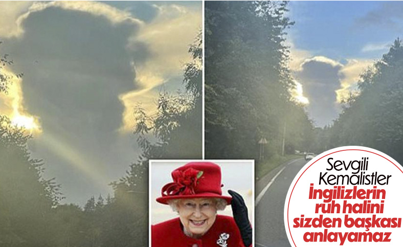 İngilizler gökyüzünde Kraliçe Elizabeth'in silüetini gördü