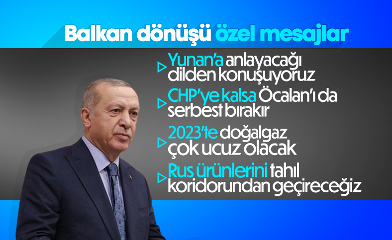 Cumhurbaşkanı Erdoğan, Balkan turu sonrası gazetecilere konuştu