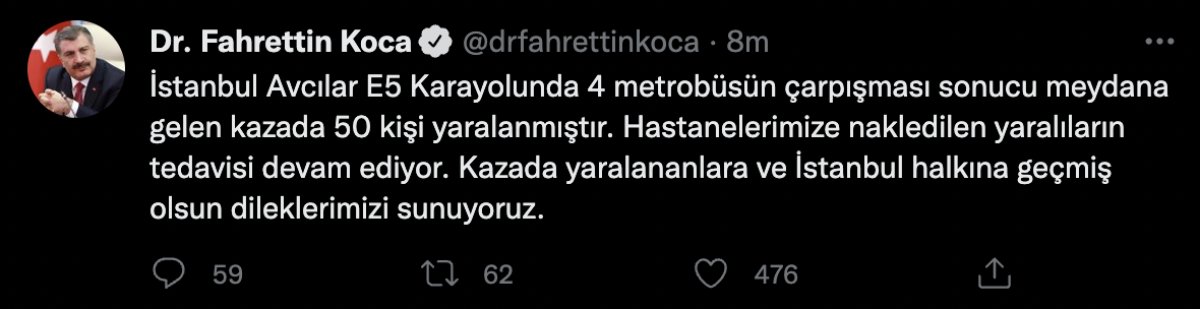 �stanbul Avc�lar'da metrob�sler �arp��t�