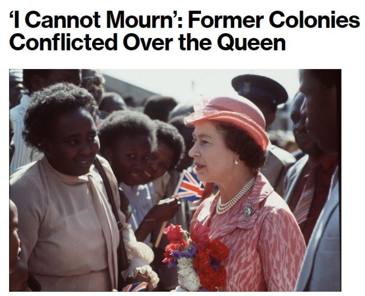 Mourning response for Queen Elizabeth, one of England's former colonies #3
