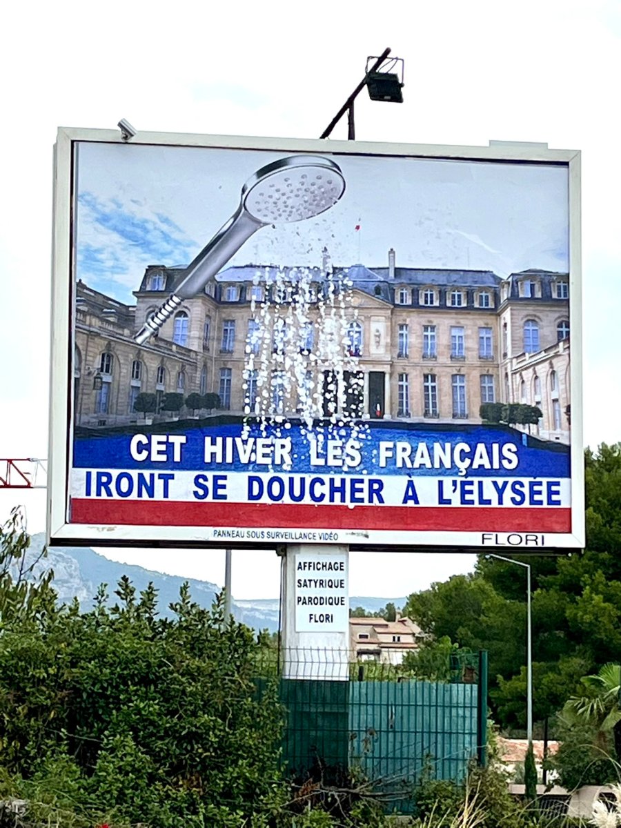 Fransa da enerji sorununu anlatan afiş dikkat çekiyor #1