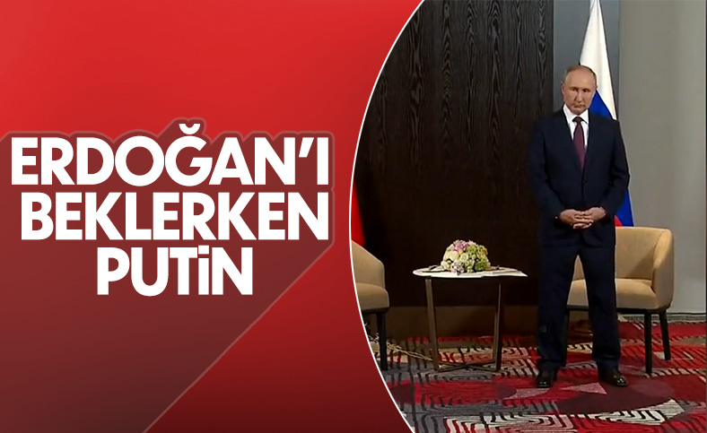 Vladimir Putin'in Cumhurbaşkanı Erdoğan'ı beklediği anlar