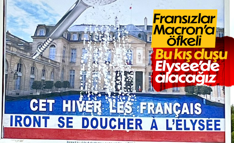 Fransa'da enerji sorununu anlatan afiş dikkat çekiyor