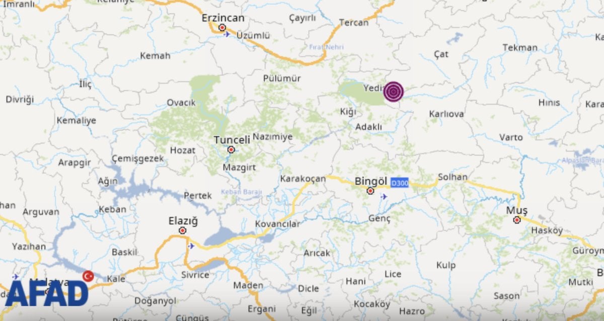 Erzurum da 4.9 büyüklüğünde deprem #1