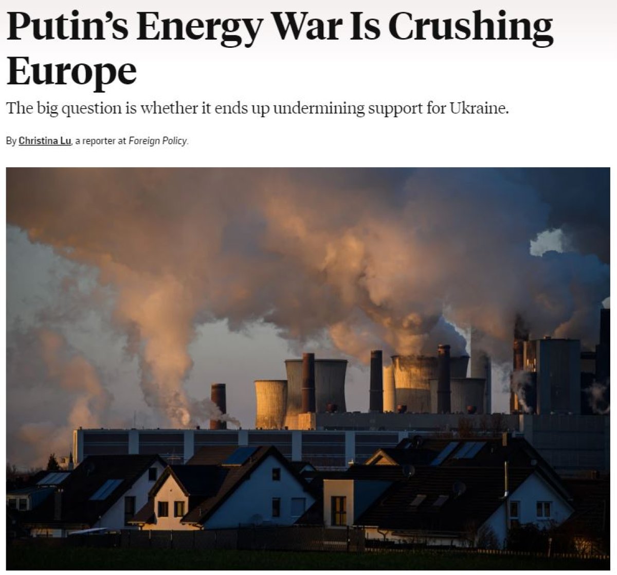 Foreign Policy: Putin in enerji savaşı, Avrupa yı parçalıyor #2