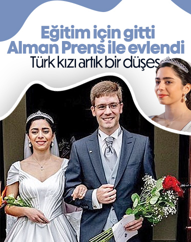 Mersinli Türk kızı Alman Prens ile evlendi, düşes oldu