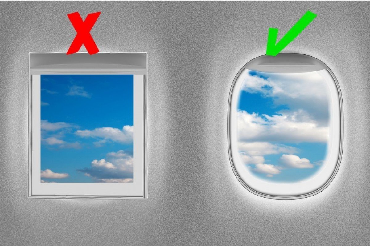 Uçak pencereleri neden kare değil de oval bir şekle sahiptir #3