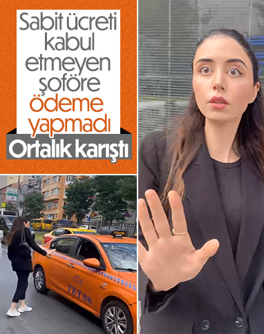 Beyoğlu'nda taksi şoförü ile yolcunun ücret tartışması