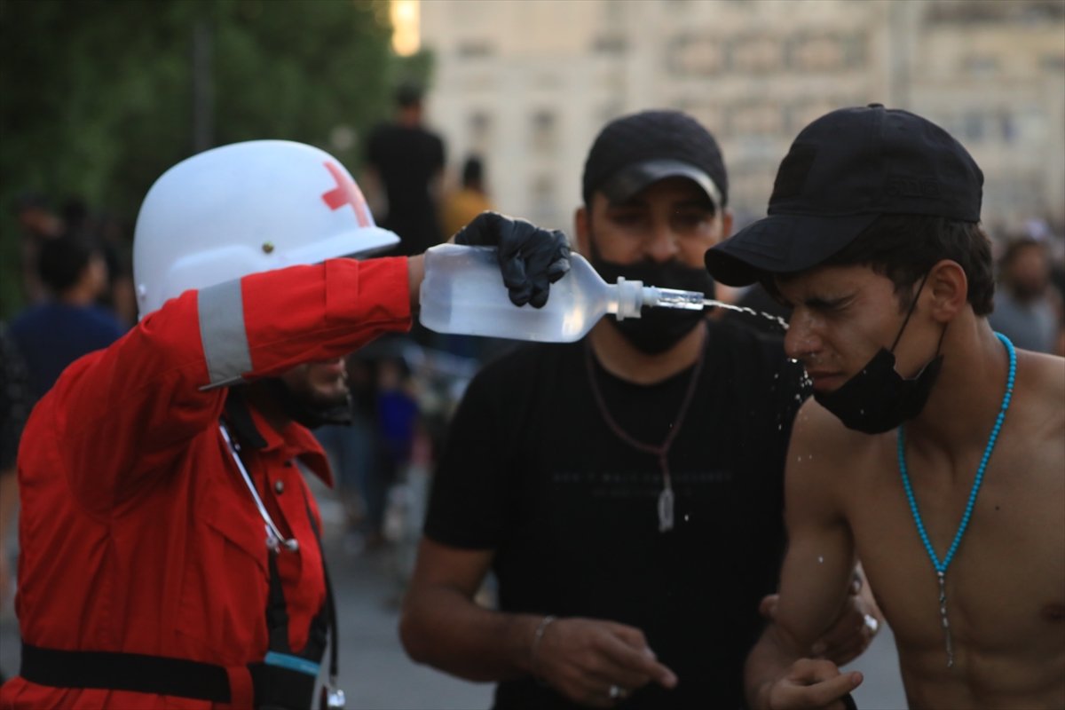 Bağdat Yeşil Bölge de protestolar: 133 yaralı #6