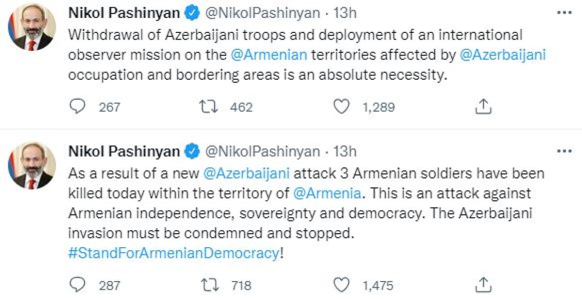 Nikol Paşinyan: Azerbaycan durdurulmalı #1