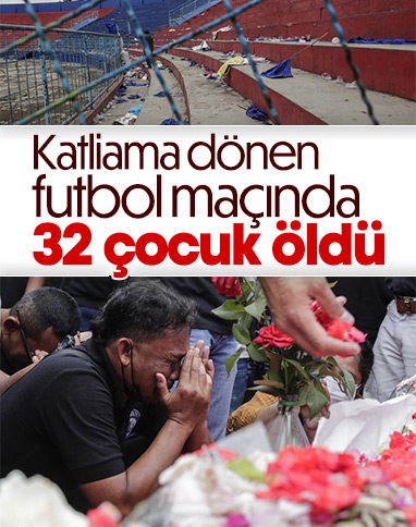 Endonezya'da futbol maçındaki izdihamda ölenlerin 32'si çocuk 