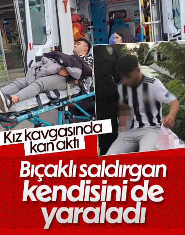 Zonguldak'ta bıçaklı saldırgan kendisini de yaraladı