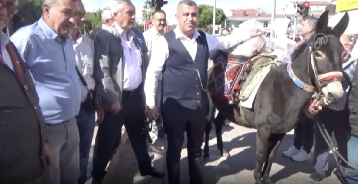 Güreş ağası, 1 milyon 17 bin TL ağalık parasını katırla getirdi #3