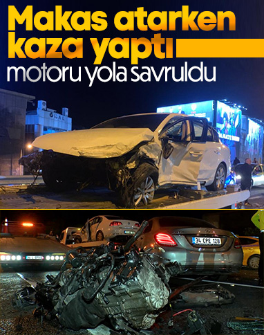İstanbul'da makas atarak ilerleyen otomobil kaza yaptı: 2 yaralı