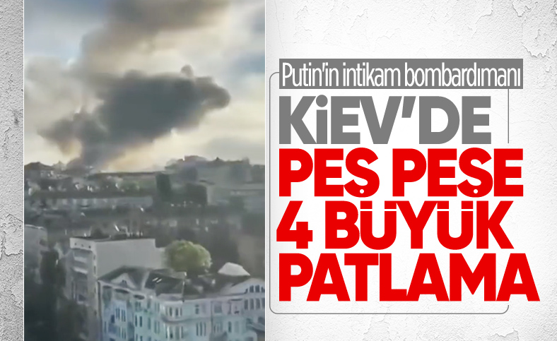 Kiev'de art arda patlamalar yaşandı