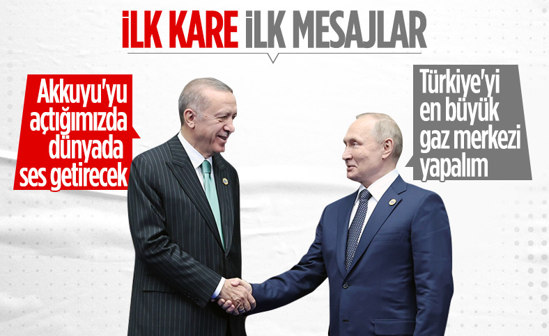 Astana'da, Cumhurbaşkanı Erdoğan ve Putin görüşmesi