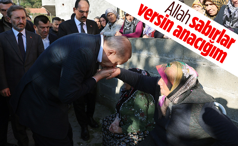 Cumhurbaşkanı Erdoğan'dan maden şehidi ailesine ziyaret
