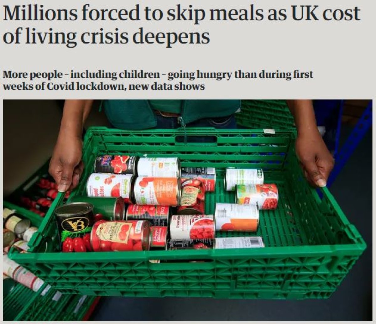 Guardian: Millions of people in the UK are forced to skip meals #2