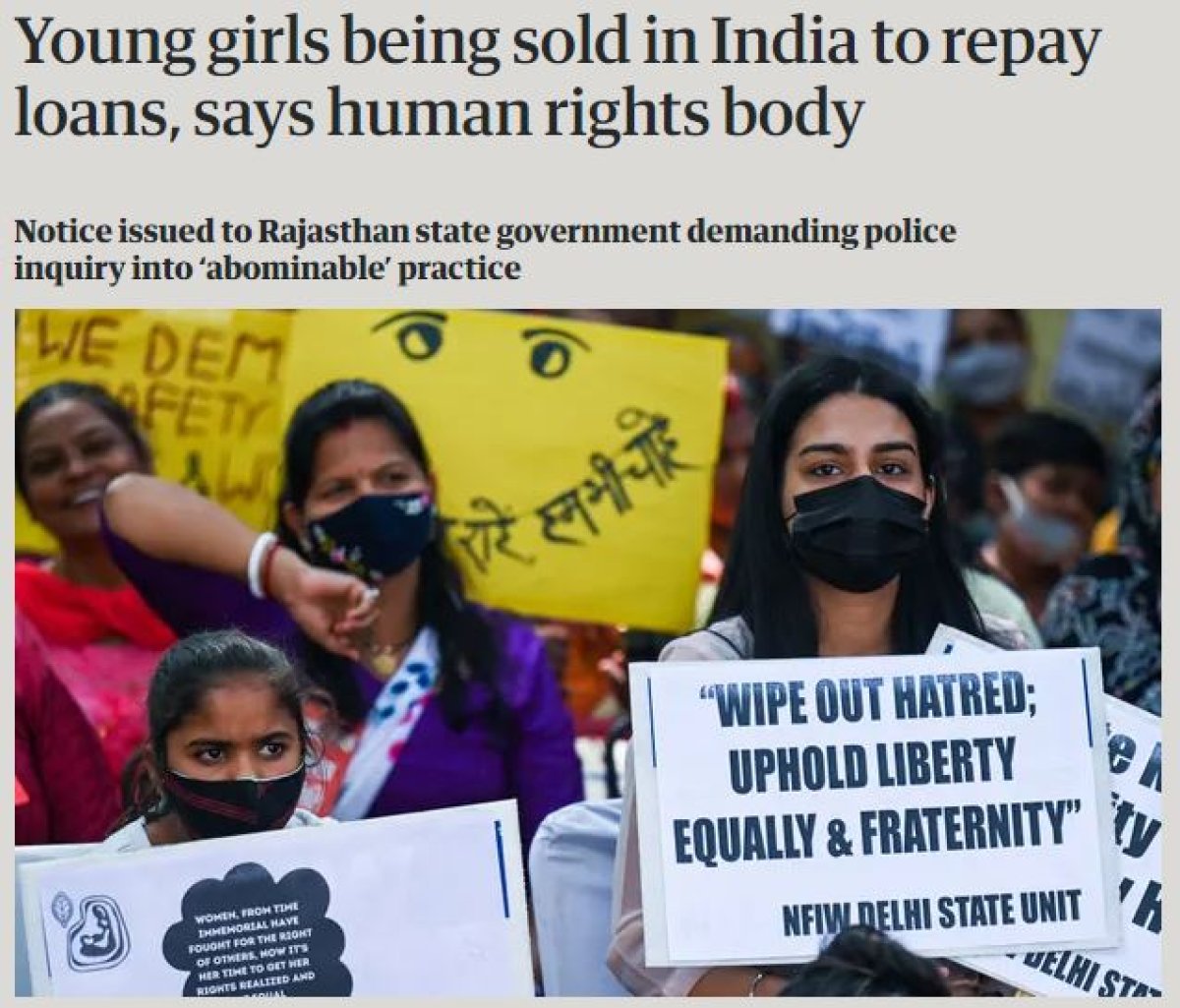 Guardian: Teenage girls in India are sold on loan debt #2